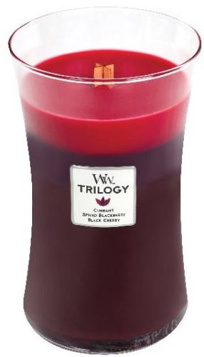 WoodWick Trilogy Sun Ripened Berries vonná svíčka s dřevěným knotem 609,5 g