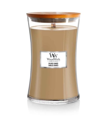 Woodwick Gilded Sands vonná svíčka s dřevěným knotem 609,5 g