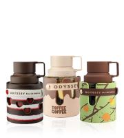 Armaf Odyssey dárková sada unisex parfémovaná voda Dubai Chocolate 30 ml + parfémovaná voda Toffee Coffee 30 ml + parfémovaná voda Black Forest 30 ml (1)