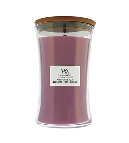 WoodWick Wild Berry & Beets vonná svíčka s dřevěným knotem 609,5 g