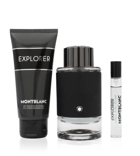 Montblanc Explorer dárková sada pro muže parfémovaná voda 100 ml + sprchový gel 100 ml + parfémovaná voda 7,5 ml