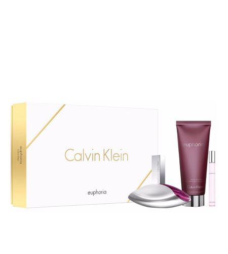 Calvin Klein Euphoria dárková sada pro ženy parfémovaná voda 100 ml + tělové mléko 200 ml + parfémovaná voda roll-on 10 ml