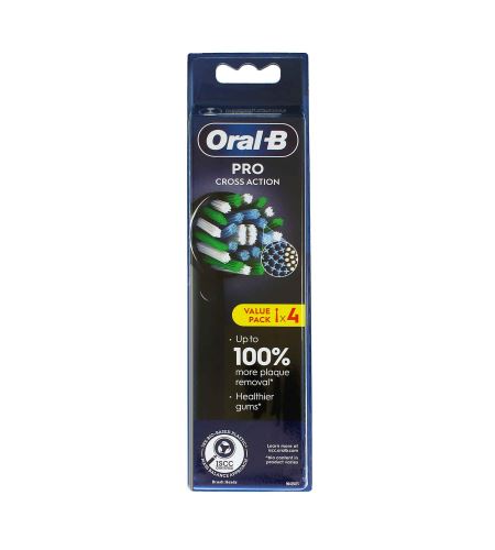 Oral-B Pro Cross Action Replacement Brush Heads náhradní hlavice na elektrický kartáček 4 ks Black