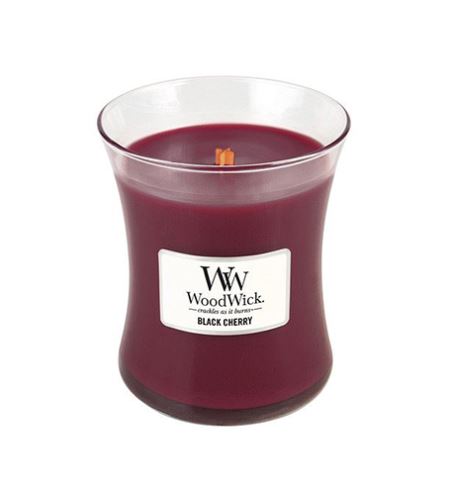 WoodWick Black Cherry vonná svíčka s dřevěným knotem 275 g