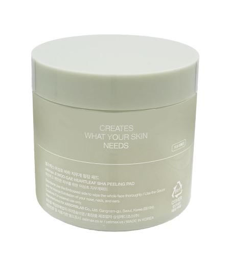 Celimax Ji Woo Gae Heartleaf BHA Peeling Pad rozjasňující exfoliační polštářky 60 ks
