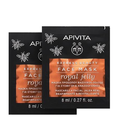 Apivita Express Beauty Face Mask Royal Jelly revitalizační pleťová maska se zpevňujícím účinkem 2x8 ml