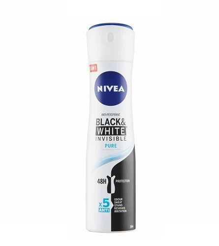 Nivea Invisible Black & White Pure antiperspirant ve spreji 150 ml