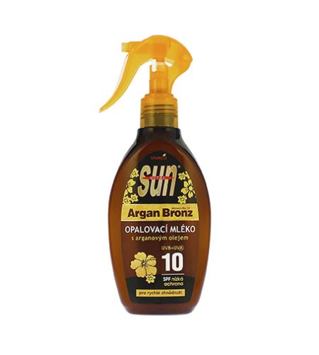 Vivaco Sun Argan Bronz opalovací mléko s arganovým olejem SPF 10 200 ml