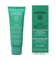 Apivita Just Bee Clear Blemish Control Mattifying Moisturizer hydratační krém na obličej s niacinamidem 40 ml