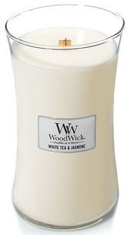 WoodWick White Tea & Jasmine vonná svíčka s dřevěným knotem 609,5 g