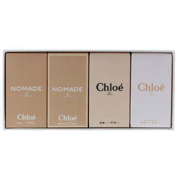 Chloé Les Parfums dárková sada pro ženy toaletní voda Chloé 5 ml + toaletní voda Nomade 5 ml + parfémovaná voda Chloé 5 ml + parfémovaná voda Nomade 5 ml