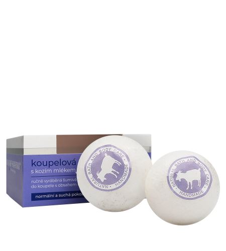 VivaPharm Kozí koupelová bomba s kozím mlékem 2 x 75 g