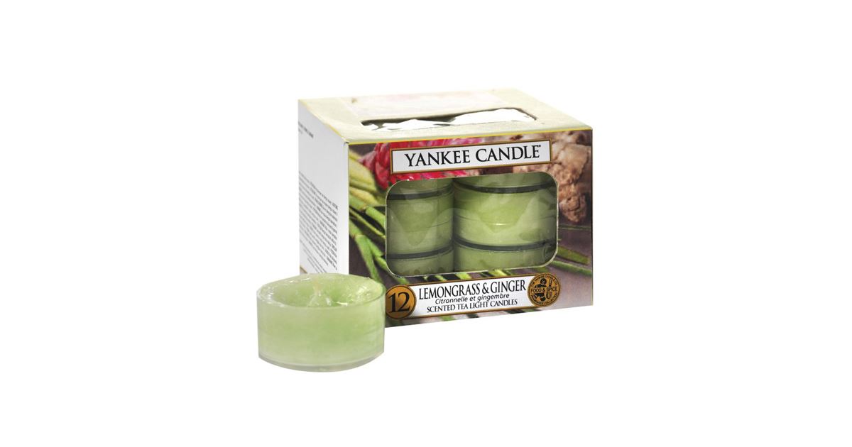Yankee Candle Lemongrass & Ginger čajová svíčka 12x9,8 g eParfem.cz