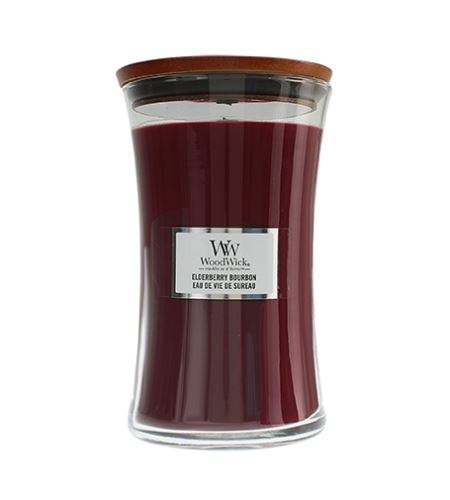 WoodWick Elderberry Bourbon vonná svíčka s dřevěným knotem 609,5 g
