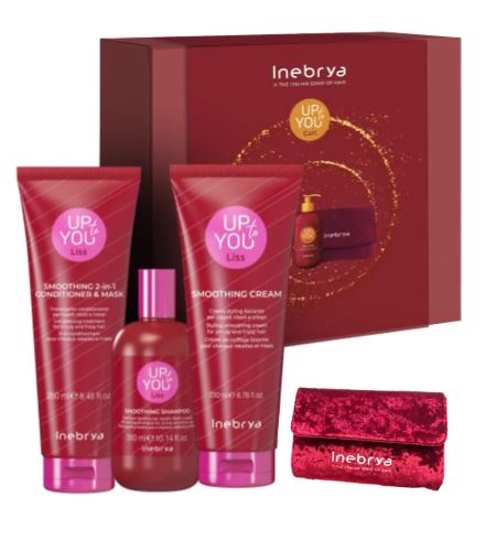 Inebrya Up To You Liss Kit dárková sada 300ml+250ml+200ml + kosmetická taštička