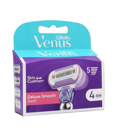 Gillette Venus Deluxe Smooth Swirl náhradní hlavice 4 ks
