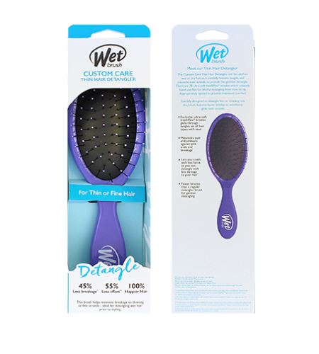 Wet Brush Custom Care Thin Hair Detangler kartáč na vlasy Purple