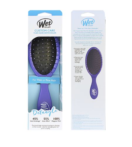 Wet Brush Custom Care Thin Hair Detangler kartáč na vlasy Purple