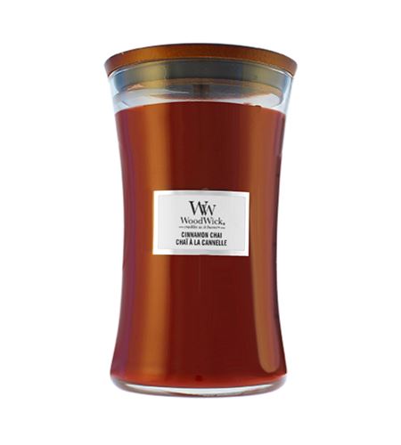 WoodWick Cinnamon Chai vonná svíčka s dřevěným knotem 609,5 g