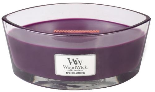 WoodWick Spiced Blackberry vonná svíčka s dřevěným knotem 453,6 g