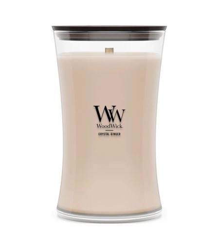 WoodWick Crystal Ginger vonná svíčka s dřevěným knotem 609,5 g