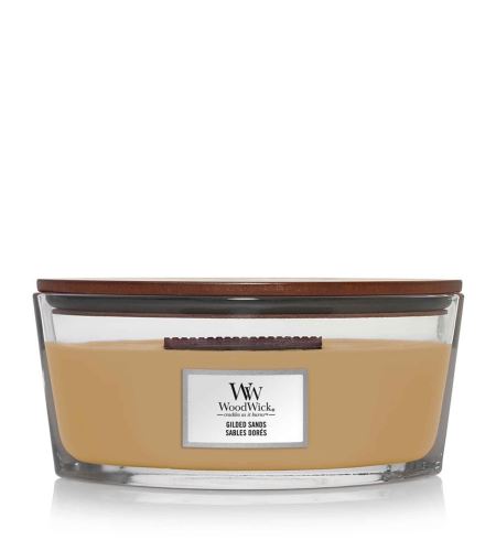 Woodwick Gilded Sands vonná svíčka s dřevěným knotem 453,6 g