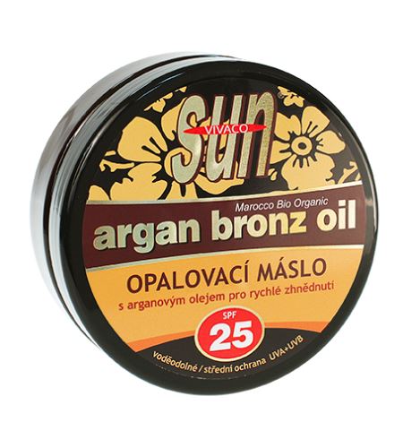 Vivaco SUN Argan Bronz Oil opalovací máslo s bio arganovým olejem SPF 25 200 ml
