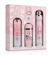 Lattafa Yara dárková sada pro ženy parfémovaná voda 100 ml + deosprej 200 ml + osvěžovač vzduchu 300 ml