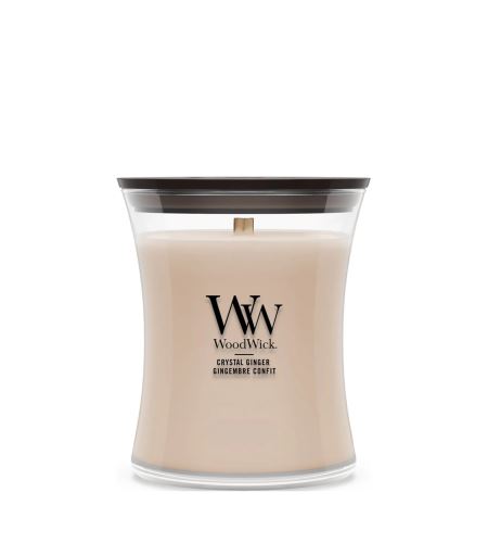 WoodWick Crystal Ginger vonná svíčka s dřevěným knotem 275 g