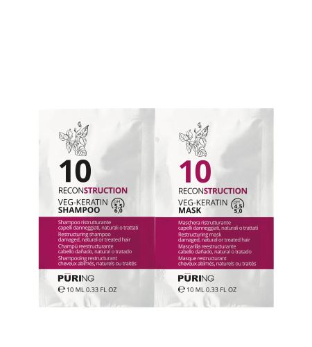 PURING 10 Reconstruction Veg-Keratin Shampoo + Mask vzorek 10+10 ml