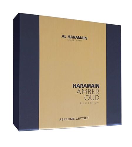 Al Haramain Amber Oud Bleu Edition dárková sada unisex parfémovaná voda 75 ml + parfémovaná voda 30 ml + deosprej 200 ml