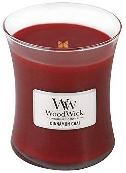 WoodWick Cinnamon Chai vonná svíčka s dřevěným knotem 275 g