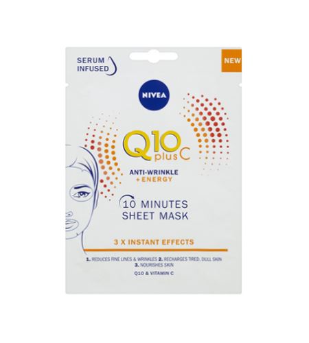 Nivea Q10 Plus C Anti-Wrinkle + Energy 10 minutová textilní pleťová maska 1 ks