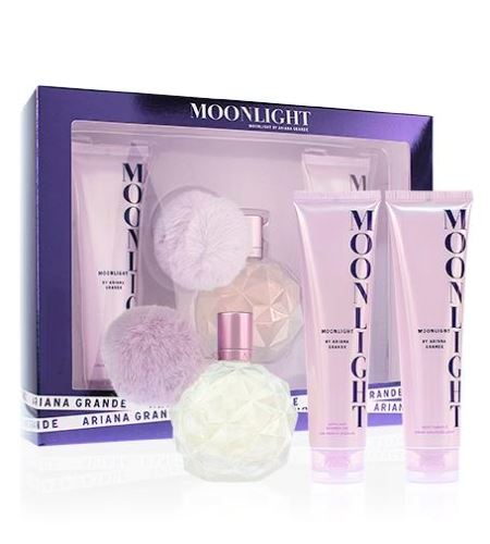 Ariana Grande Moonlight dárková sada pro ženy parfémovaná voda 100 ml + tělový krém 100 ml + sprchový gel 100 ml