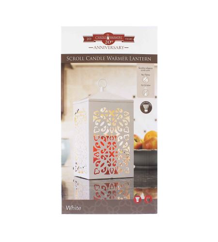 Candle Warmers Scroll nahřívací lucerna na svíčky bílá