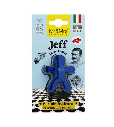 Mr&Mrs Fragrance Jeff Chrome Lotus Flowers vůně do auta modrá