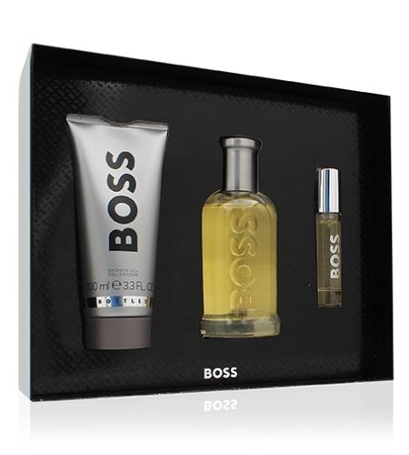 Hugo Boss Boss Bottled dárková sada pro muže toaletní voda 100 ml + toaletní voda 10 ml + sprchový gel 100 ml