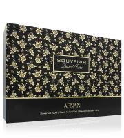 Afnan Souvenir Desert Rose dárková sada pro ženy parfémovaná voda 100 ml + sprchový gel 100 ml + tělové mléko 100 ml (1)