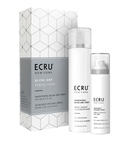 Ecru New York Blow Dry Perfection stylingová dárková sada uhlazující sprej pro nepoddajné vlasy 148 ml + stylingový sprej 65 ml
