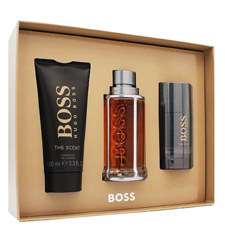 Hugo Boss Boss The Scent dárková sada pro muže toaletní voda 100 ml + sprchový gel 100 ml + deostick 75 ml
