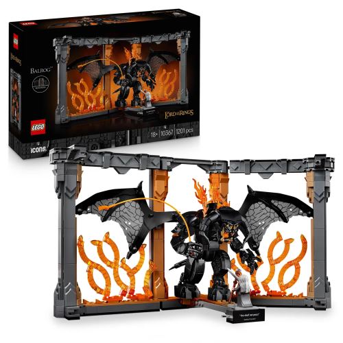 LEGO® Icons 10367 Knižní zarážka: Pán prstenů – Balrog™