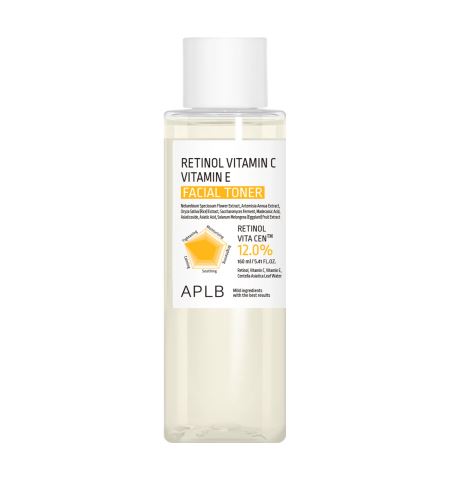 APLB Retinol Vitamin C Vitamin E Facial Toner anti-age pleťové tonikum 160 ml