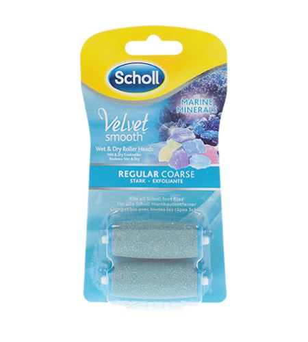 Scholl Velvet Smooth náhradní hlavice s mořskými minerály středně drsná 2 ks