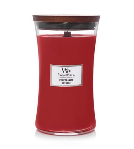 WoodWick Pomegranate vonná svíčka s dřevěným knotem 609,5 g