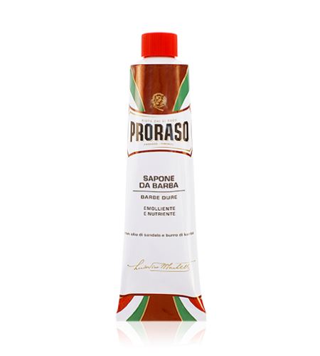 PRORASO Red mýdlo na holení pro tvrdé vousy v tubě 150 ml