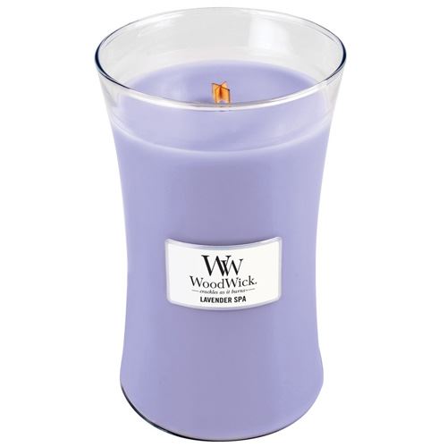 WoodWick Lavender Spa vonná svíčka s dřevěným knotem 609,5 g