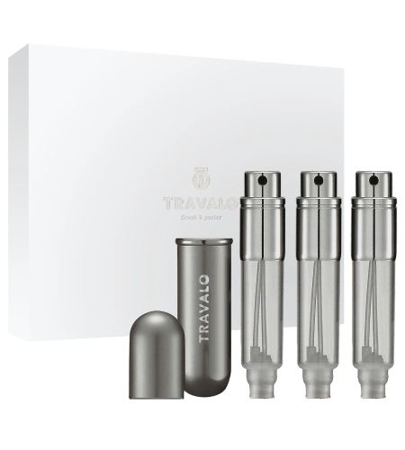 Travalo Classic plnitelný rozprašovač parfémů 3x5 ml Titanium