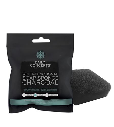 Daily Concepts Charcoal Multi-Functional Soap Sponge multifunkční mýdlová houba 45 g
