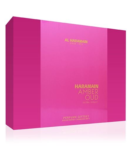 Al Haramain Amber Oud Ultra Violet dárková sada pro ženy parfémovaná voda 75 ml + parfémovaná voda 30 ml + tělová mlha 200 ml