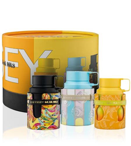 Armaf Odyssey dárková sada unisex parfémovaná voda Marshmallow 30 ml + parfémovaná voda Go Mango 30 ml + parfémovaná voda Bahamas 30 ml